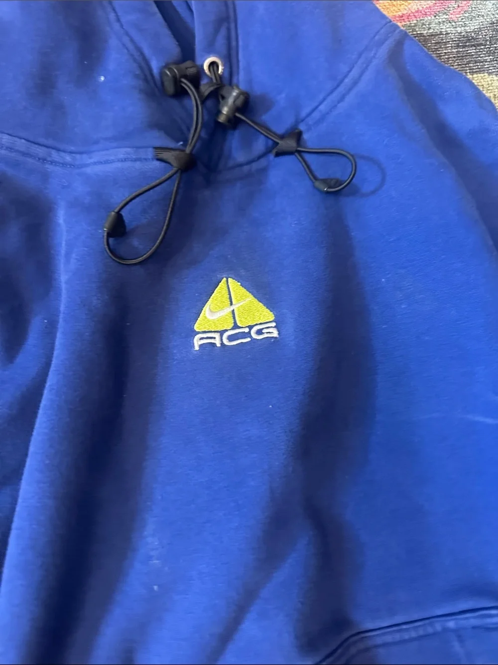 Nike Royal Blue Crewneck Hooded Sweatshirt with Small Sail Logo
